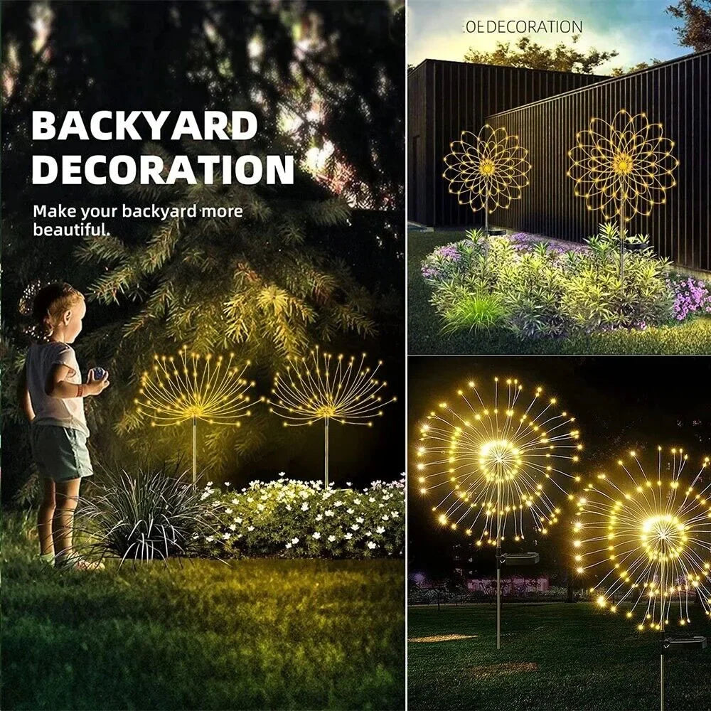 LED Solar Firework Lights - Outdoor